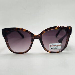 True‎ Religion Tortoise Shell OVERSIZED Big Square Logo Sunglasses NWT TR66393